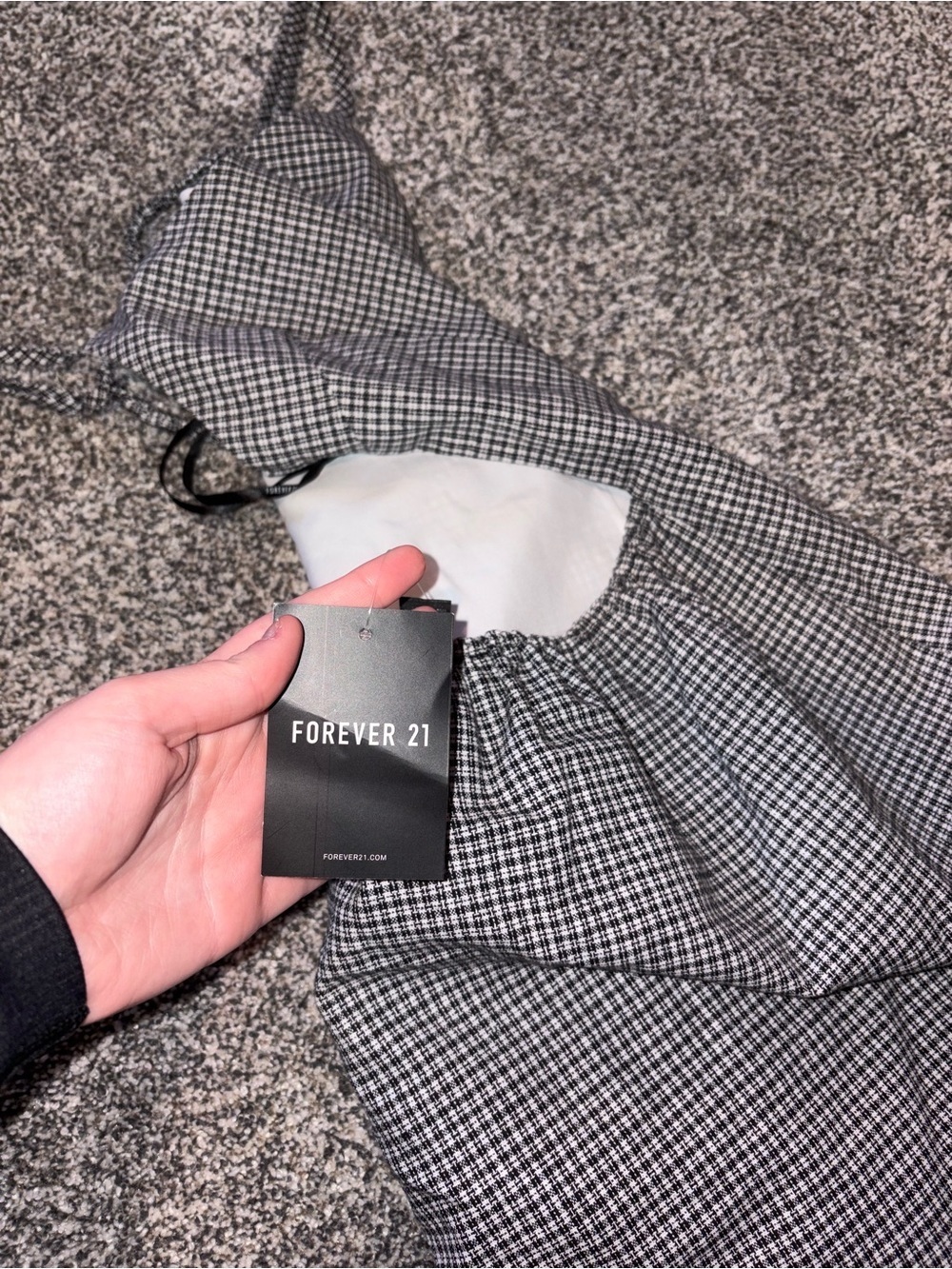 Forever 21 Gray Gingham Bodycon Mini Dress With Open Back - Picture 6 of 6